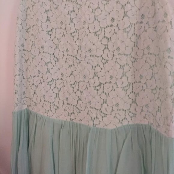 Vintage teal lace dress - Picture 4 of 4